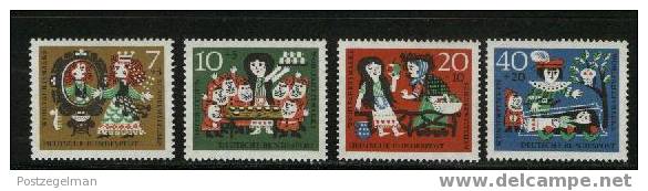 GERMANY 1962 Mint Hinged Stamp(s) Fairy Tales 385-388 #1482 - Unused Stamps
