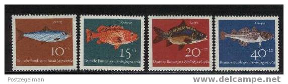 GERMANY 1964 Mint Hinged Stamp(s) Youth, Fish 412-415 #1495 - Unused Stamps