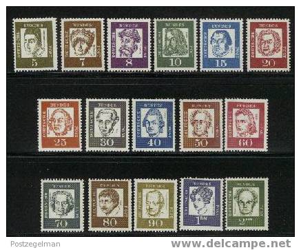 GERMANY 1961 Mint Hinged Stamp(s) Famous Persons 347-362 # 1473 - Unused Stamps