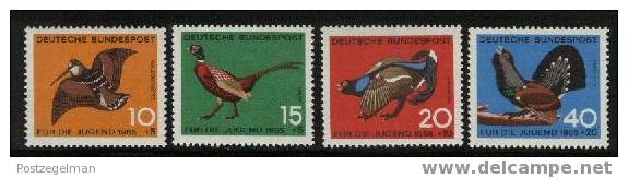 GERMANY 1965 Mint Hinged Stamp(s) Youth, Birds 464-467 #1639 - Unused Stamps