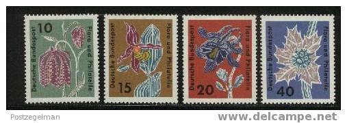 GERMANY 1963 Mint Hinged Stamp(s) Flora & Philately 392-395 #1486 - Unused Stamps