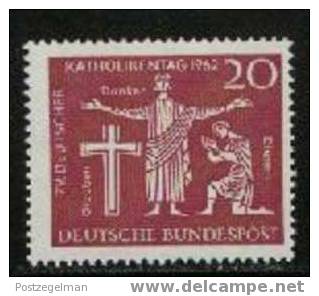 GERMANY 1962 Mint Hinged Stamp(s) Catholic Day 381 # 1479 - Unused Stamps