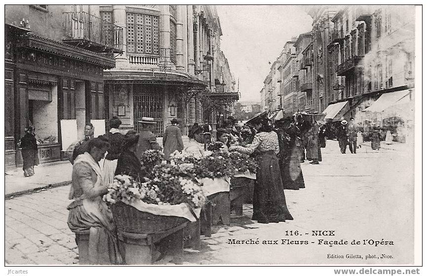 06 - NICE - Marché Aux Fleurs - Façade De L' Opéra - Markten, Feesten