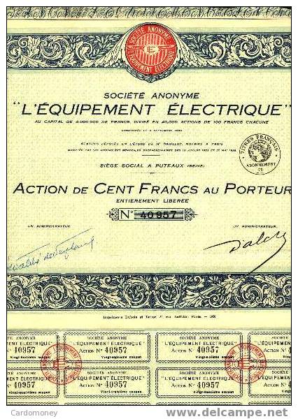 L´EQUIPEMENT ELECTRIQUE (art. N° 50 ) - Electricidad & Gas