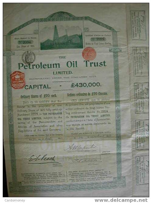 PETROLEUM OIL TRUST 1894 (art. N° 53 ) - Petróleo