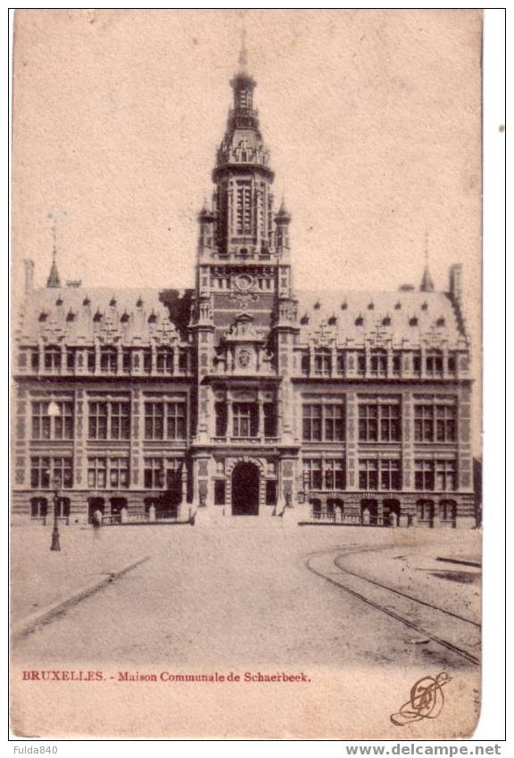 CPA.  BRUXELLES.   MAISON COMMUNALE DE SCHAERBECK.  1905. - Schaarbeek - Schaerbeek