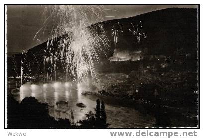 BW063 / Heidelberg – Schlossbeleuchtung U. Feuerwerk, Fotokarte Ca. 1960, Neu - Heidelberg