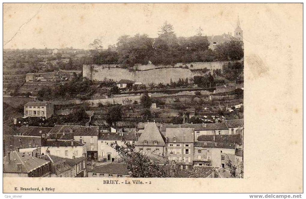 54 BRIEY Vue Générale, Ed Branchard 2, Dos 1900 - Briey