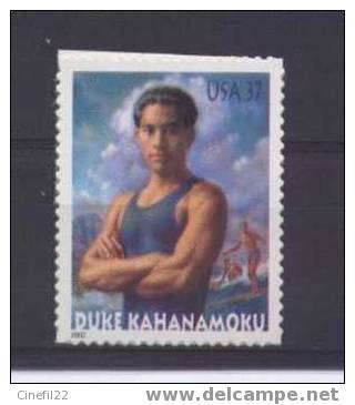 Etats-Unis, Duke Kahanamoku, Champion Olympique De Natation Et Grand Surfeur Hawaien, N° 3373 Neuf **, 2002 - Swimming