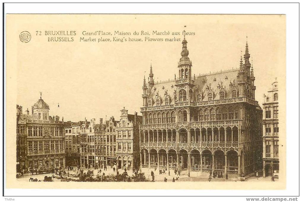 BRUXELLES Grand'Place, Maison Du Roi Et Marché Aux Fleurs (état Neuf) - Mercadillos