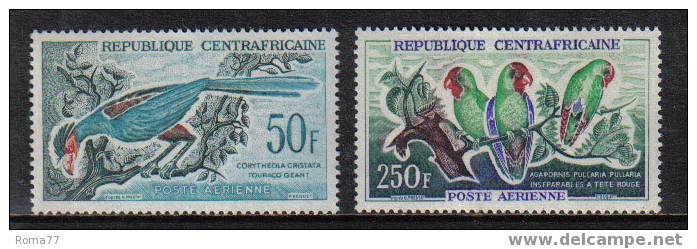MA317 - CENTRAFRICA , SERIE  P.A. N. 7/8  *** - Parrots