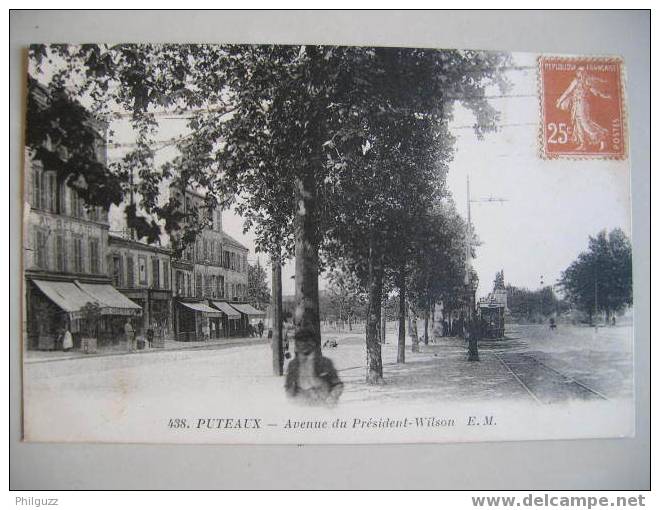 Carte Postale PUTEAUX 92 AVENUE DU PRESIDENT WILSON - Puteaux