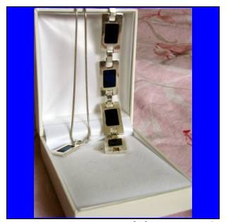 Coffret Collier Et Bracelet Couleur Argent Et Bleu - Pulseras