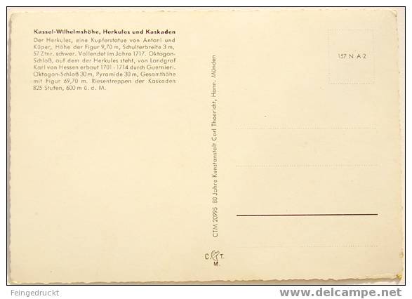 D 2346 - Kassel-Wilhelmshöhe, Herkules U. Kaskaden - CAk, Nicht Gelaufen - Kassel