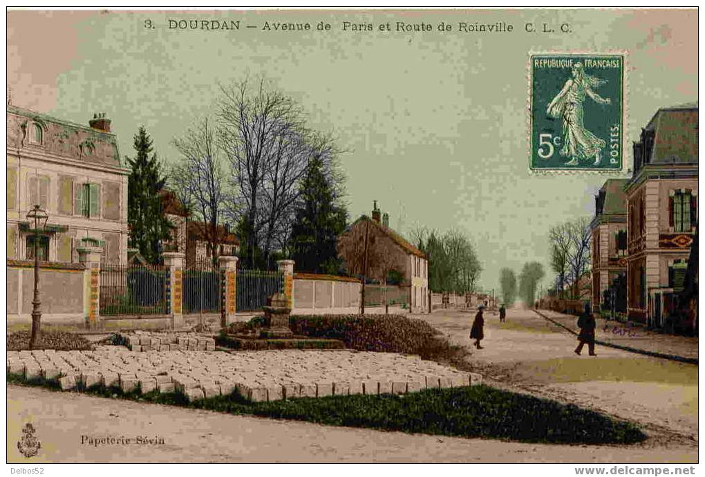 3. - Dourdan - Avenue De Paris Et Route De Roinville - Dourdan