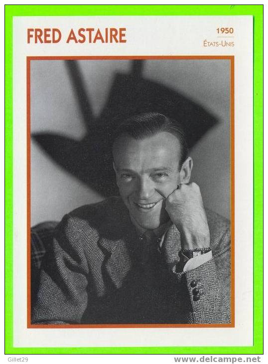 FRED ASTAIRE  - CV DÉTAILLÉ AU VERSO - 13cm X 18cm - - Acteurs