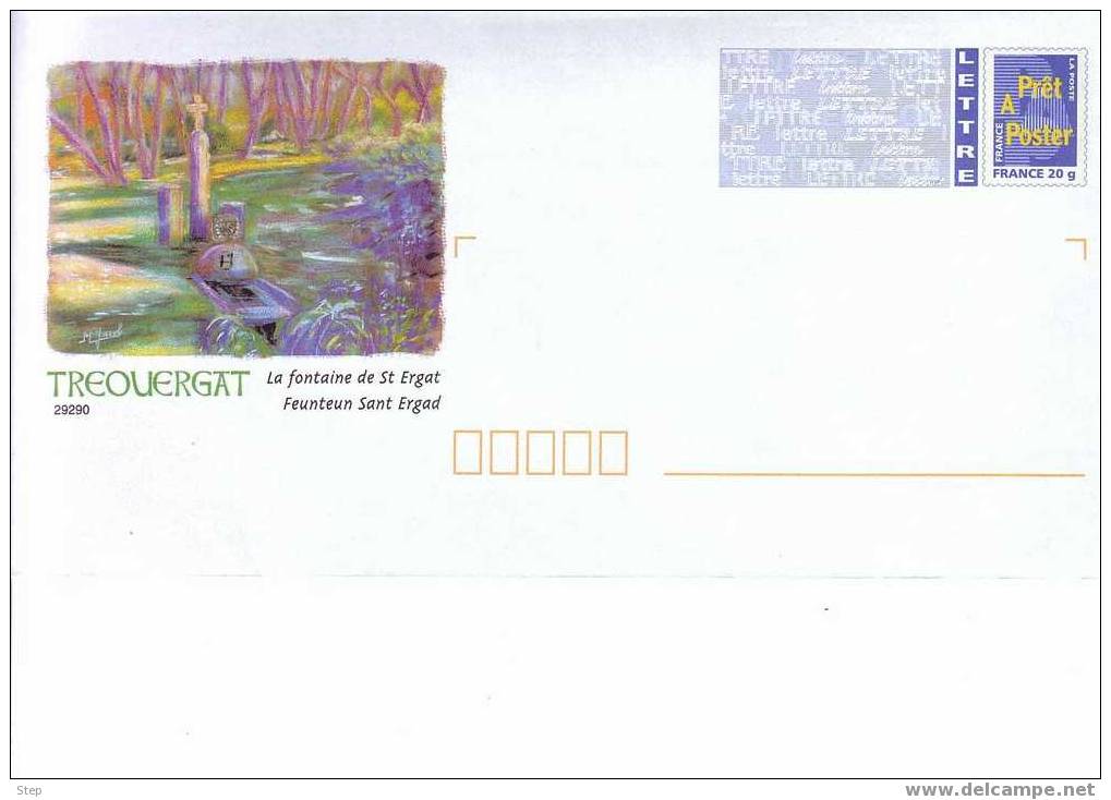 PAP TREOUERGAT (FINISTERE) : FONTAINE - PAP: Ristampa/Logo Bleu