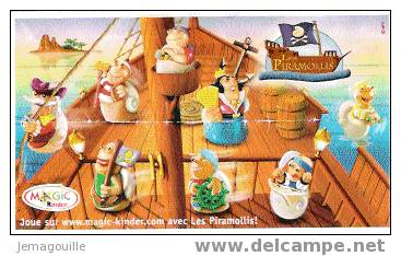 KINDER - S-6 - LES PIRAMOLLIS - PIRABALAI Bpz Avec Figurine * - Aufstellfiguren