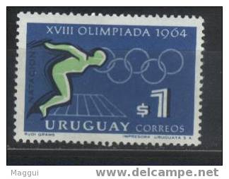 URUGUAY    N°736  **  JO 1964   Natation - Nuoto