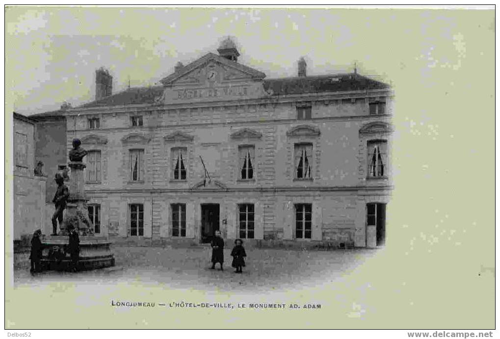 Longjumeau  - L'Hôtel De Ville, Le Monument Ad. Adam - Longjumeau