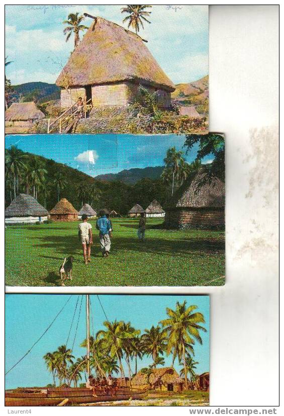 3 X Fiji Postcard - 3 Carte De Fidji - Fidschi