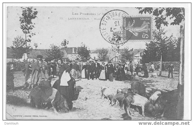 65 // HAUTES PYRENEES / LANNEMEZAN / Marché Aux Porcs / ANIMEE / Phototypie Labouche / ** /# - Lannemezan