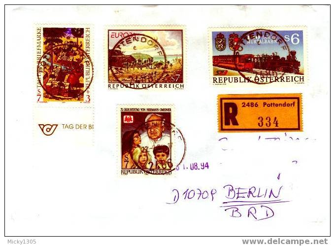Österreich / Austria - Einschreiben / Registered Letter (3160) - Lettres & Documents