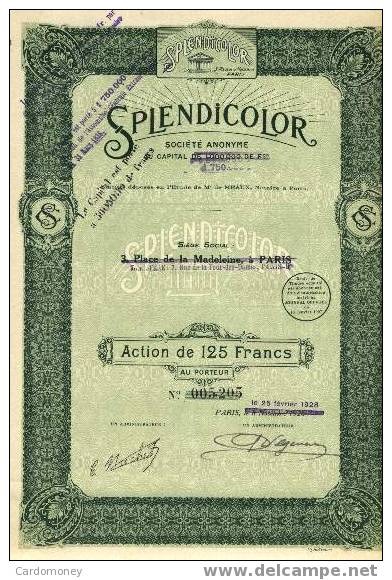 SPLENDICOLOR 1928 ( Art. N° 78 ) - Film En Theater