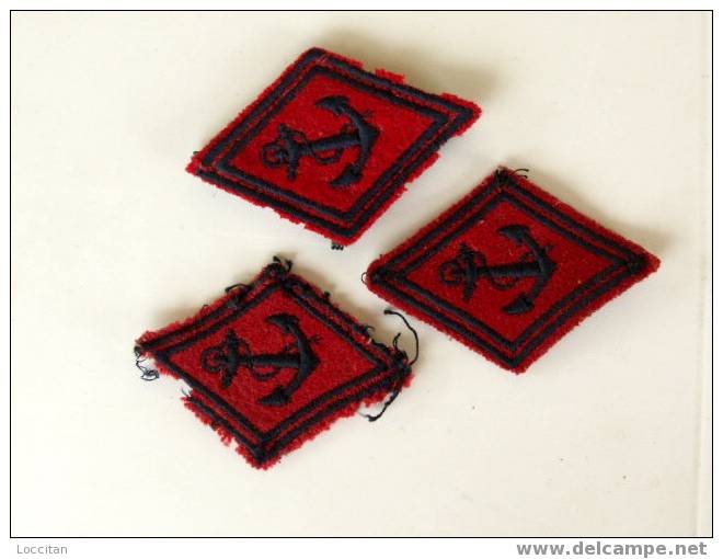 3 Losanges Rouges Ancre Bleue - Patches