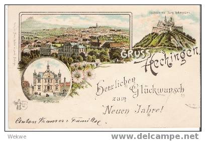 BW098 / Hechingen – 1896 Gruss Zum Neuen Jahr - Hechingen