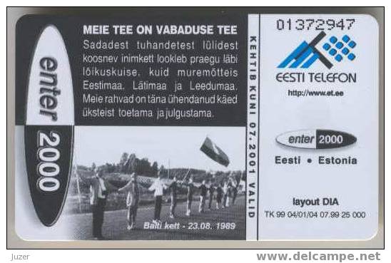 Estonia. 1999. 10 Years Of Baltic Chain - Estland