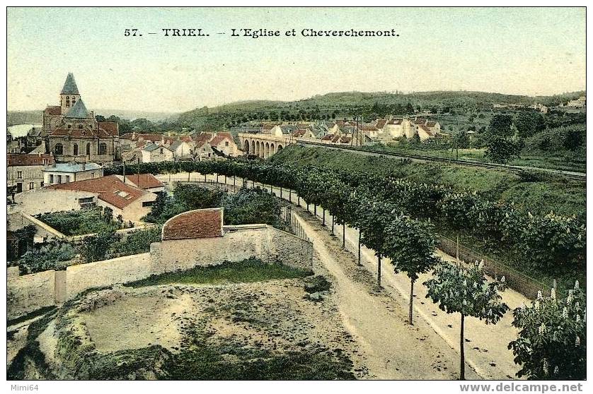 D. 78. TRIEL. - L´eglise Et Cheverchemont - Triel Sur Seine