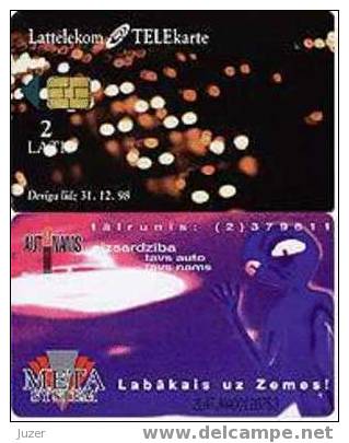 Latvia. 1997. Extraterrestrial (Alien), UFO, Autonams, Meta - Lettland