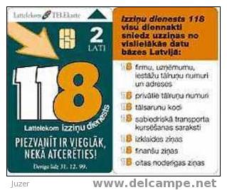 Latvia. 1998. Infoservice 118 - Lettland