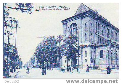 6304 - CLICHY - L'église Et Le Boulevard National - Clichy