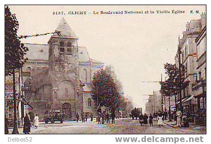 3457 - CLICHY - Le Boulevard National Et La Vieille église - Clichy