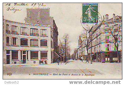 2 - MONTROUGE - Hôtel Des Postes Et Avenue De La République - Montrouge