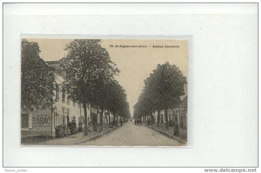 41 ST AIGNAN SUR CHER * Avenue Gambetta **BELLE CARTE** - Saint Aignan