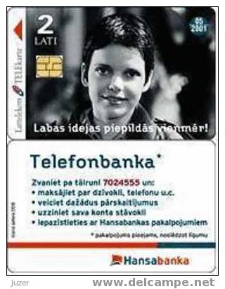 Latvia. 2000. Hansabank, Woman - Letland
