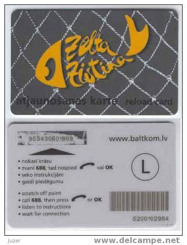 Latvia. Baltcom: Prepaid Dial-up Card - Letonia