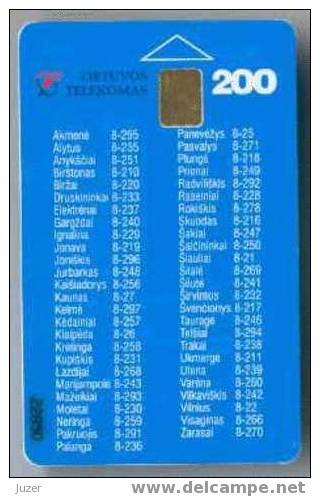 Lithuania. 1997. Woman And Telephone Prefixes - Lituania