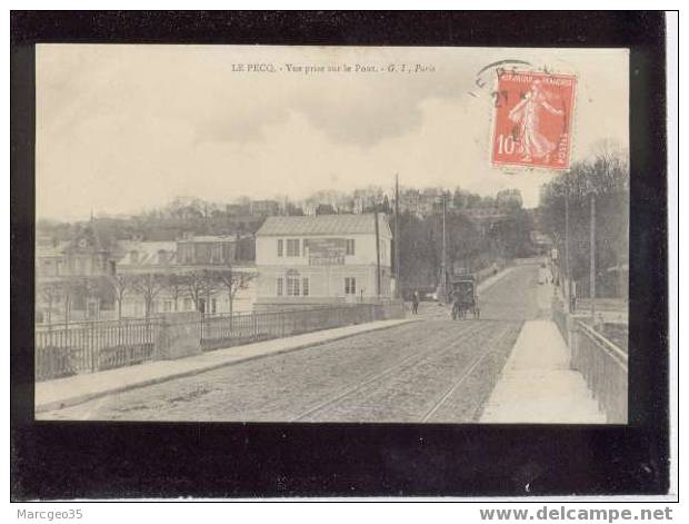 005073 Le Pecq Vue Prise Sur Le Pont édit.G.I , Pub Dubonnet à Gauche  Belle Carte - Le Pecq