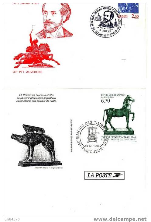 2 Magniphiques Cartes Postales De 1987/96 Ob.N: 2421 Cp1.A Voir ! - Official Stationery