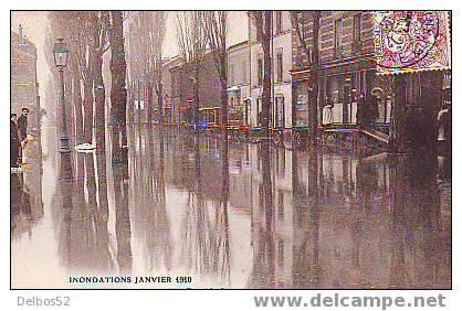 Inondations Janvier 1910 - ISSY-LES-MOULINEAUX - Boulevard Du Point Du Jour - Issy Les Moulineaux
