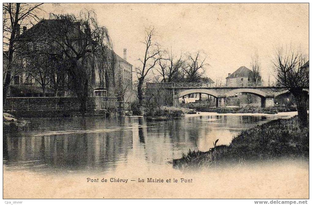 38 PONT DE CHERUY Mairie Et Pont, Ed ?, 1904 - Pont-de-Chéruy