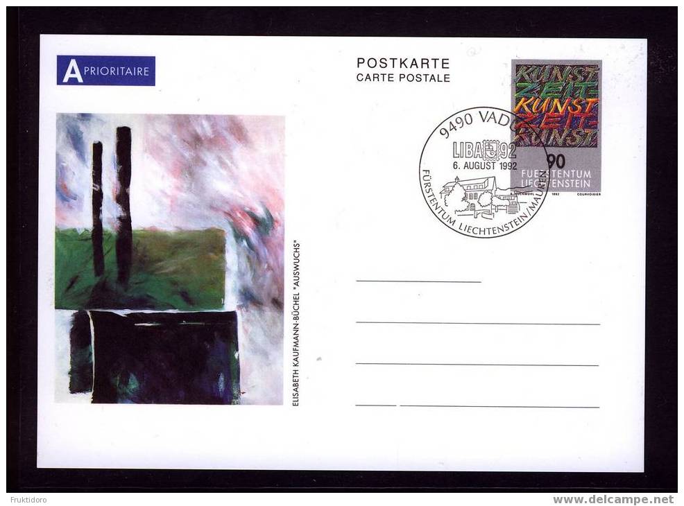 Liechtenstein Postal Stationery - Ganzsache Nr 94 Auswuchs - Painting - 1992 - Ganzsachen