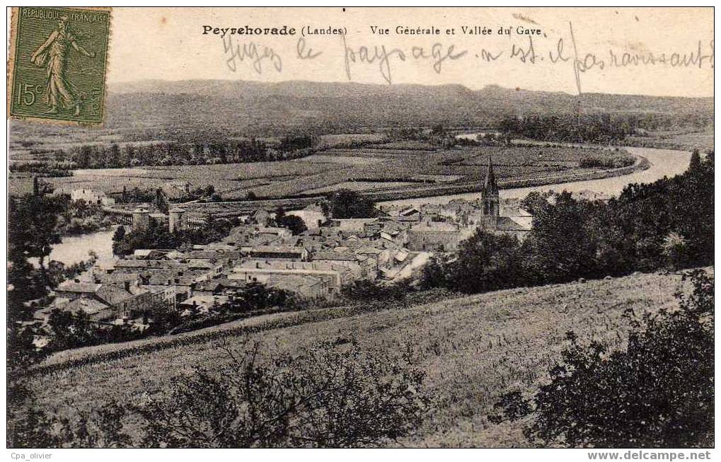 40 PEYREHORADE Vue Générale Et Vallée De La Gave, Ed MT, 1917 - Peyrehorade