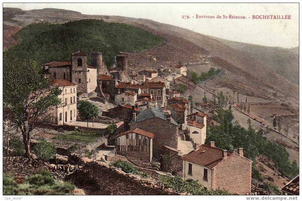 42 ROCHETAILLEE (environs De St Etienne) Vue Générale, Colorisée, Ed NG 279, 190? - Rochetaillee