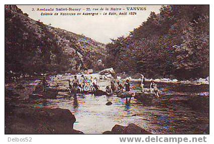 3 - Amicale Saint-Rémy - VANVES - Colonie De Vacances En Auvergne - Le Bain, Août 1924 - Vanves