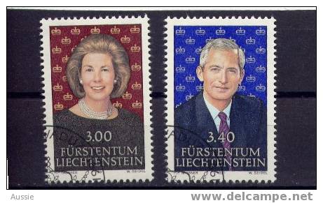Liechtenstein 1991 Yvertn° 965-66 (°) Oblitéré Used Cote 9,50 Euro Couple Princier - Oblitérés